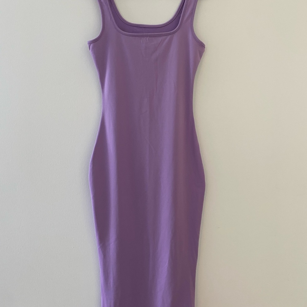 Elegant Purple Sleeveless Dress